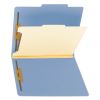 Colored Top Tab Classification Folders, 1 Divider, Letter Size, Blue, 10/Box2