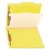 Colored Top Tab Classification Folders, 1 Divider, Letter Size, Yellow, 10/Box2