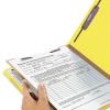 Four-Section Pressboard Top Tab Classification Folders with SafeSHIELD Fasteners, 1 Divider, Letter Size, Yellow, 10/Box2