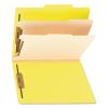 Colored Top Tab Classification Folders, 2 Dividers, Letter Size, Yellow, 10/Box2