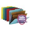 Six-Section Pressboard Top Tab Classification Folders with SafeSHIELD Fasteners, 2 Dividers, Letter Size, Assorted, 10/Box1