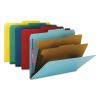 Six-Section Pressboard Top Tab Classification Folders with SafeSHIELD Fasteners, 2 Dividers, Letter Size, Assorted, 10/Box2