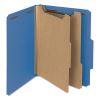 100% Recycled Pressboard Classification Folders, 2 Dividers, Letter Size, Dark Blue, 10/Box2