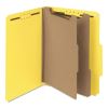 100% Recycled Pressboard Classification Folders, 2 Dividers, Letter Size, Yellow, 10/Box2