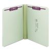 Recycled Pressboard Folders with Two SafeSHIELD Coated Fasteners, 2" Expansion, Straight, Letter Size, Gray-Green, 25/Box2