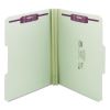 Recycled Pressboard Folders with Two SafeSHIELD Coated Fasteners, 2" Expansion, 1/3-Cut Tab, Letter Size, Gray-Green, 25/Box2