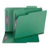 Colored Pressboard Fastener Folders with SafeSHIELD Coated Fasteners, 2 Fasteners, Letter Size, Green Exterior, 25/Box2