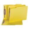 Colored Pressboard Fastener Folders with SafeSHIELD Coated Fasteners, 2 Fasteners, Letter Size, Yellow Exterior, 25/Box2