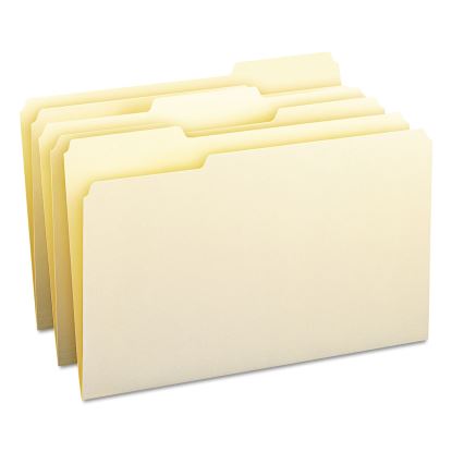 Manila File Folders, 1/3-Cut Tabs: Assorted, Legal Size, 0.75" Expansion, Manila, 100/Box1