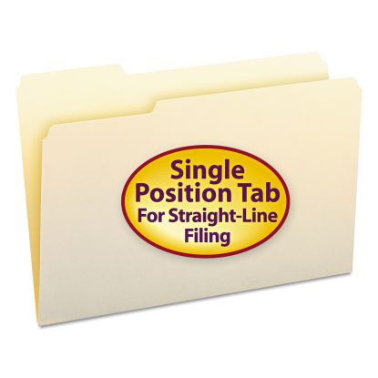 Manila File Folders, 1/3-Cut Tabs: Left Position, Legal Size, 0.75" Expansion, Manila, 100/Box1