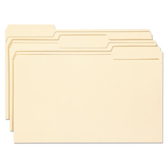 Top Tab File Folders with Antimicrobial Product Protection, 1/3-Cut Tabs: Assorted, Legal, 0.75" Expansion, Manila, 100/Box1