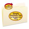 Reinforced Guide Height File Folders, 2/5-Cut Tabs: Right Position, Legal Size, 0.75" Expansion, Manila, 100/Box1