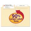 SuperTab Reinforced Guide Height Top Tab Folders, 1/3-Cut Tabs: Assorted, Legal Size, 0.75" Expansion, Manila, 100/Box2