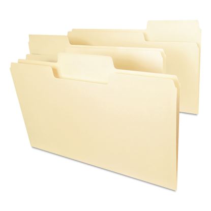 SuperTab Top Tab File Folders, 1/3-Cut Tabs: Assorted, Legal Size, 0.75" Expansion, 14-pt Manila, 50/Box1