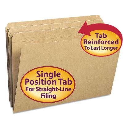 Heavyweight Kraft File Folder, Straight Tabs, Legal Size, 0.75" Expansion, 11-pt Kraft, Brown, 100/Box1