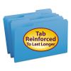 Reinforced Top Tab Colored File Folders, 1/3-Cut Tabs, Legal Size, Blue, 100/Box1