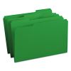 Colored File Folders, 1/3-Cut Tabs: Assorted, Legal Size, 0.75" Expansion, Green, 100/Box1