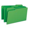 Colored File Folders, 1/3-Cut Tabs: Assorted, Legal Size, 0.75" Expansion, Green, 100/Box2