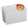 Reinforced Top Tab Colored File Folders, 1/3-Cut Tabs: Assorted, Legal Size, 0.75" Expansion, Gray, 100/Box1