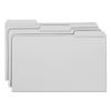 Reinforced Top Tab Colored File Folders, 1/3-Cut Tabs: Assorted, Legal Size, 0.75" Expansion, Gray, 100/Box2