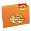 Reinforced Top Tab Colored File Folders, Straight Tabs, Legal Size, 0.75" Expansion, Orange, 100/Box1