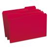 Colored File Folders, 1/3-Cut Tabs: Assorted, Legal Size, 0.75" Expansion, Red, 100/Box1