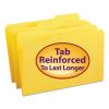 Reinforced Top Tab Colored File Folders, 1/3-Cut Tabs: Assorted, Legal Size, 0.75" Expansion, Yellow, 100/Box1