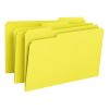 Colored File Folders, 1/3-Cut Tabs: Assorted, Legal Size, 0.75" Expansion, Yellow, 100/Box2