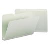 Expanding Recycled Heavy Pressboard Folders, 1/3-Cut Tabs: Assorted, Legal Size, 2" Expansion, Gray-Green, 25/Box2