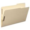 Top Tab Fastener Folders, Guide-Height 2/5-Cut Tabs: Right of Center, 2 Fasteners, Legal Size, 11-pt Manila Exterior, 50/Box2