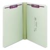 Recycled Pressboard Folders with Two SafeSHIELD Coated Fasteners, 2" Expansion, Straight Tab, Legal Size, Gray-Green, 25/Box2