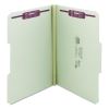 Recycled Pressboard Folders with Two SafeSHIELD Coated Fasteners, 1" Expansion, 1/3-Cut Tabs, Legal Size, Gray-Green, 25/Box2