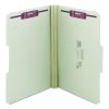 Recycled Pressboard Folders with Two SafeSHIELD Coated Fasteners, 1/3-Cut Tabs, 2" Expansion, Legal Size, Gray-Green, 25/Box2