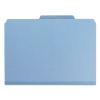 Expanding Recycled Heavy Pressboard Folders, 1/3-Cut Tabs: Assorted, Letter Size, 1" Expansion, Blue, 25/Box2