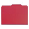 Expanding Recycled Heavy Pressboard Folders, 1/3-Cut Tabs, 1" Expansion, Letter Size, Bright Red, 25/Box2
