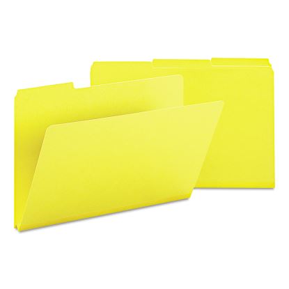 Expanding Recycled Heavy Pressboard Folders, 1/3-Cut Tabs: Assorted, Legal Size, 1" Expansion, Yellow, 25/Box1