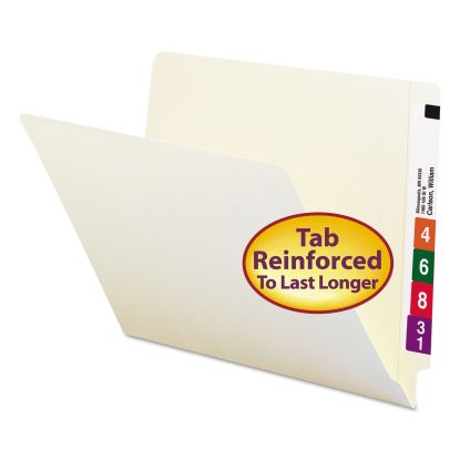 Heavyweight Manila End Tab Folders, 9" Front, Straight Tab, Letter Size, 100/Box1