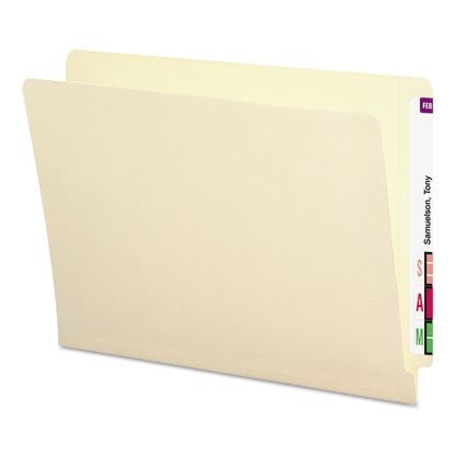 End Tab Folders with Antimicrobial Product Protection, Straight Tab, Letter Size, Manila, 100/Box1