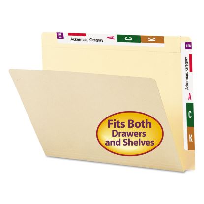 Heavyweight Manila End Tab Conversion File Folders, Straight Tabs, Letter Size, 0.75" Expansion, Manila, 100/Box1