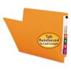 Shelf-Master Reinforced End Tab Colored Folders, Straight Tabs, Letter Size, 0.75" Expansion, Orange, 100/Box1