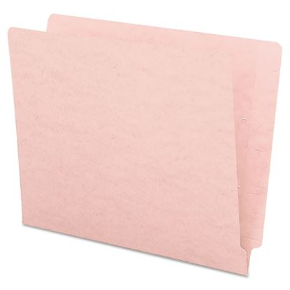 Reinforced End Tab Colored Folders, Straight Tab, Letter Size, Pink, 100/Box1