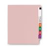 Shelf-Master Reinforced End Tab Colored Folders, Straight Tabs, Letter Size, 0.75" Expansion, Pink, 100/Box2