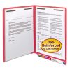 Heavyweight Colored End Tab Folders with Two Fasteners, Straight Tab, Letter Size, Red, 50/Box1