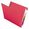 Heavyweight Colored End Tab Folders with Two Fasteners, Straight Tab, Letter Size, Red, 50/Box2