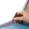 End Tab Colored Pressboard Classification Folders with SafeSHIELD Coated Fasteners, 2 Dividers, Letter Size, Blue, 10/Box2