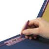 End Tab Pressboard Classification Folders with SafeSHIELD Fasteners, 2 Dividers, Letter Size, Dark Blue, 10/Box2