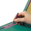 End Tab Colored Pressboard Classification Folders with SafeSHIELD Coated Fasteners, 2 Dividers, Letter Size, Green, 10/Box2