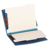 Colored End Tab Classification Folders with Dividers, 2 Dividers, Letter Size, Blue, 10/Box2