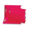 Heavyweight Colored End Tab Fastener Folders, 2 Fasteners, Legal Size, Red Exterior, 50/Box2