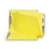 Heavyweight Colored End Tab Fastener Folders, 2 Fasteners, Legal Size, Yellow Exterior, 50/Box2
